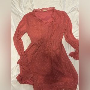 Adorable pink long sleeve dress